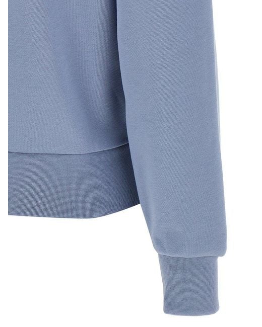 A.P.C. Blue Logo Flocked Boxy Fit Sweatshirt