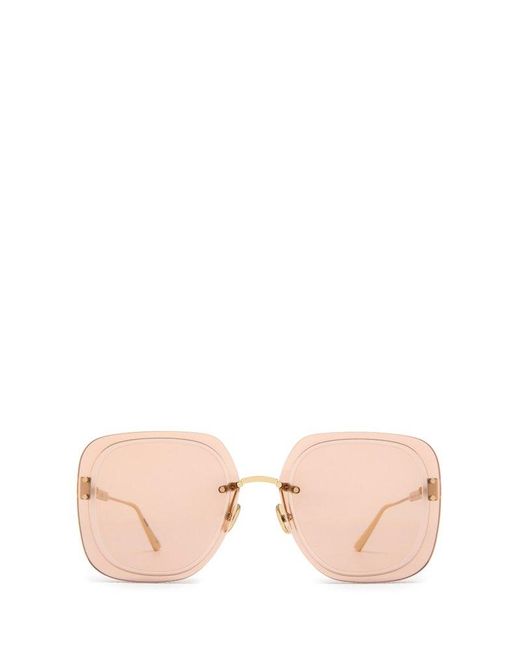 Dior Pink Ultradior Su Oversized Frame Sunglasses