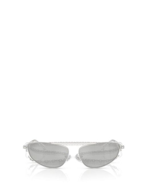 Michael Kors White Buenos Aires Irregular Frame Sunglasses