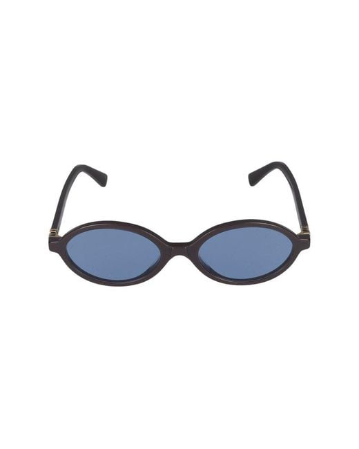 Miu Miu Blue Oval-Frame Sunglasses