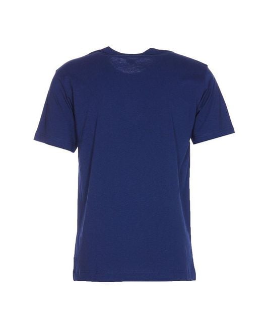 Comme des Garçons Blue Logo T-Shirt for men