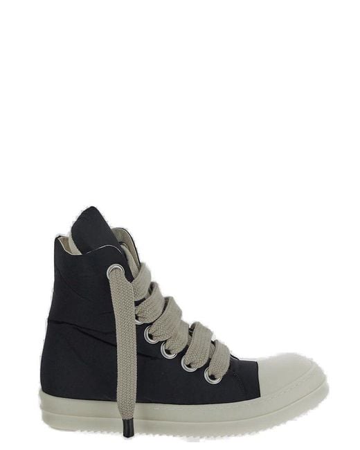 Rick Owens Black Jumbo Puffer Lace-up Sneakers for men