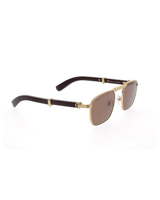 Cartier Black Eyewear Pilot-frame Sunglasses for men