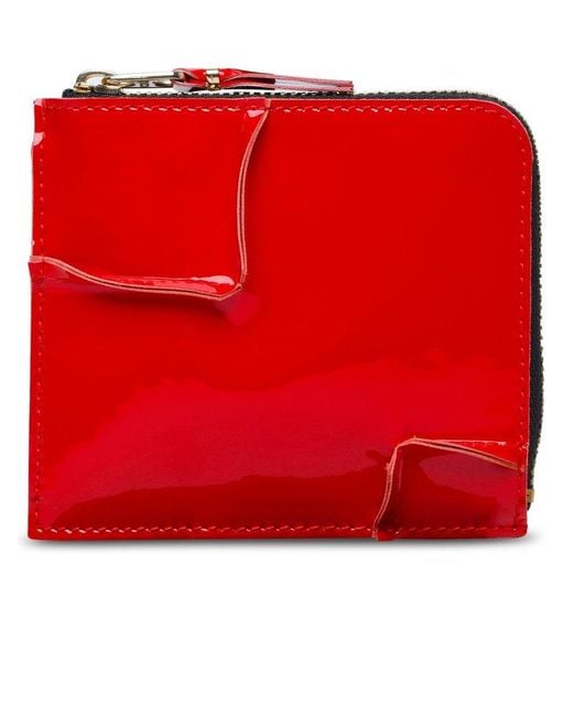 Comme des Garçons Red 'Medley' Leather Wallet