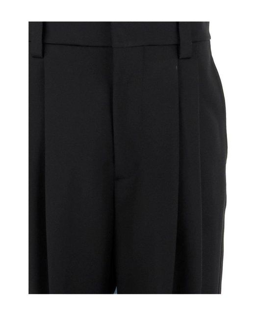 Carven Black Long Satin Bermuda Shorts