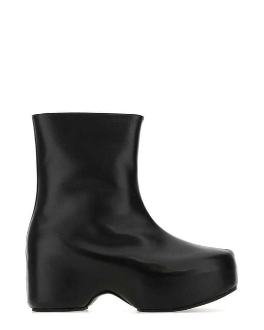 Givenchy Black Leather C Clog Boots for men