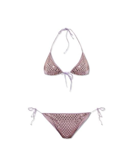 Oseree White Two-Piece Swimsuit
