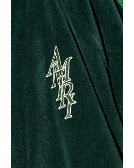 Amiri Green Stack Monogram Zipped Jacket for men