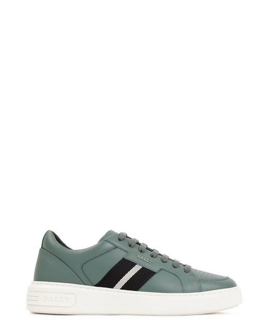 Bally Green Round-toe Lace-up Sneakers for men