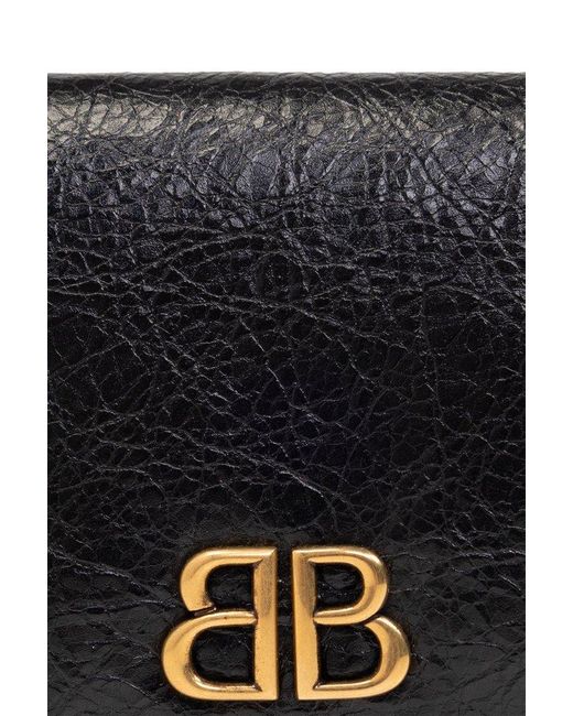 Balenciaga Black Logo-plaque Leather Wallet