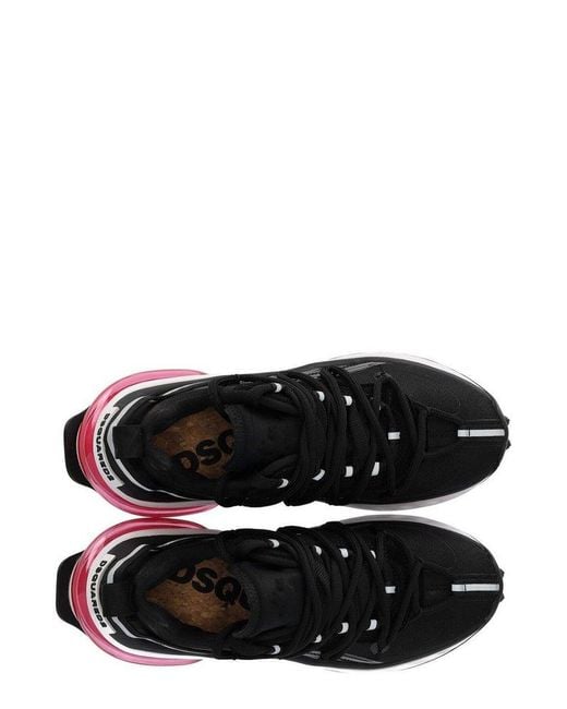 DSquared² Black Multi-panel Lace-up Sneakers