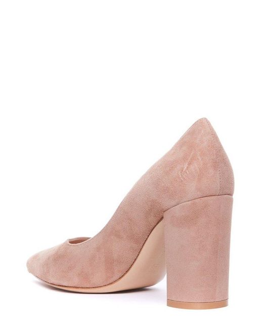 Gianvito Rossi Pink Piper Pointed-toe Pumps