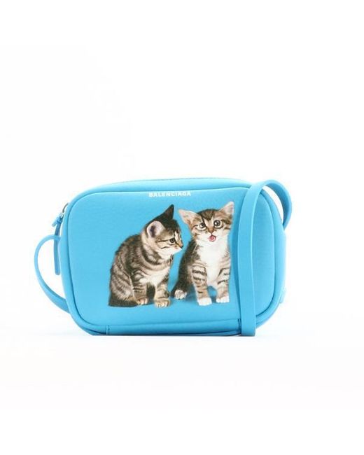 Balenciaga Blue Kitten Everyday Camera Bag Xs