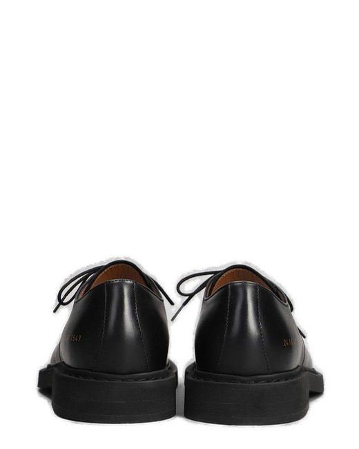 Common Projects Black Round Toe Lace-up Shoes for men