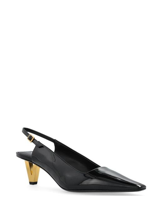 Versace Black 85Mm Leather Pumps