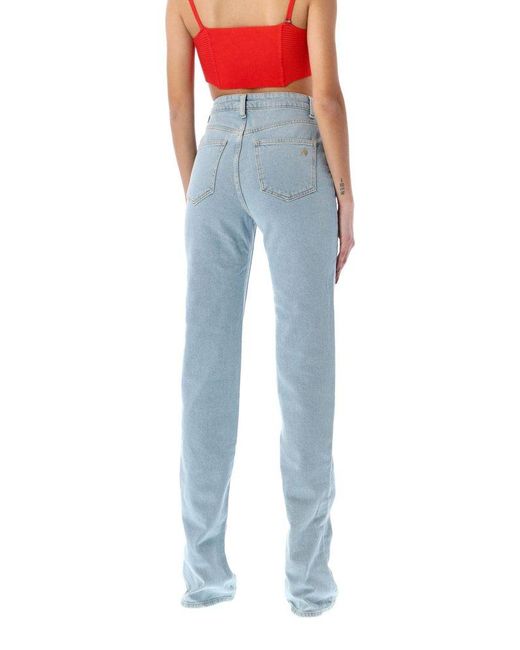 The Attico Dione Denim Pants in Blue | Lyst