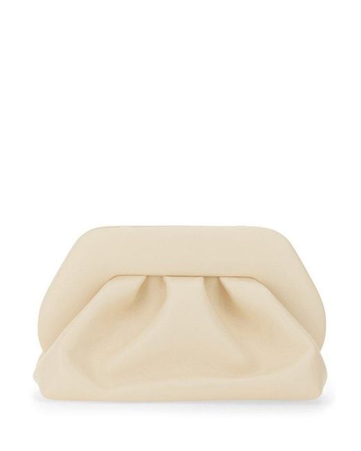 THEMOIRÈ Natural Tia Pleated Clutch Bag