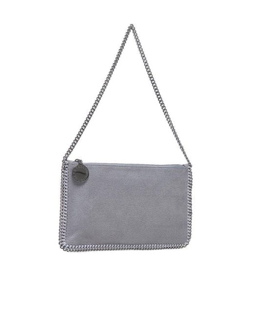 Stella McCartney Gray Falabella Shaggy Deer Pouch Bag