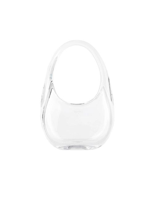 Coperni White Logo Printed Mini Swipe Bag