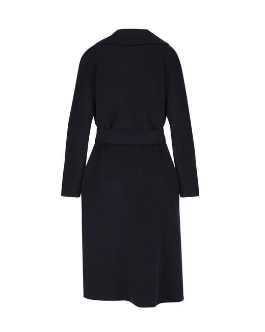Max Mara Black Cles Belted Coat
