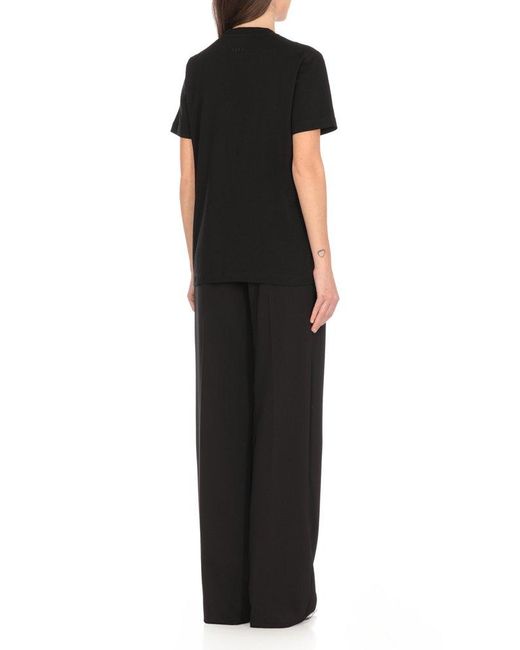 MSGM Black T-Shirts And Polos