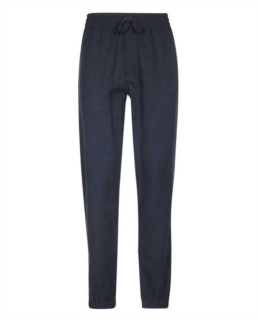 Les Deux Blue Elastic Waist Trousers for men