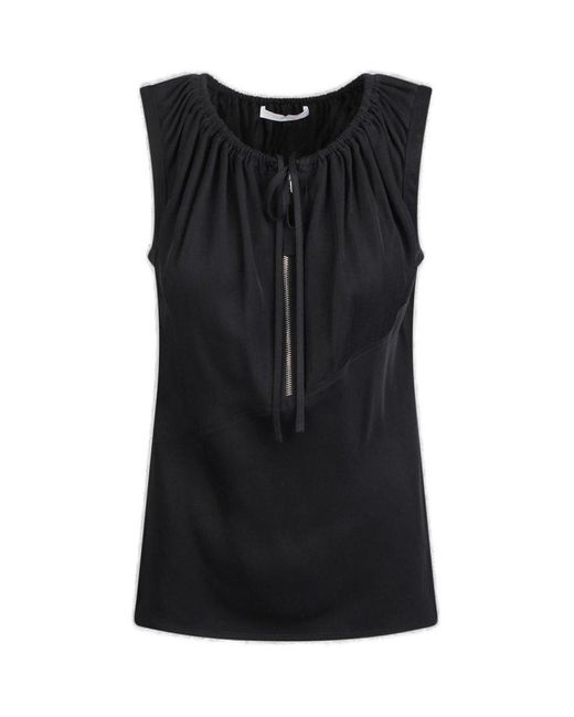 Helmut Lang Black Sleeveless T-Shirt With Drawstring