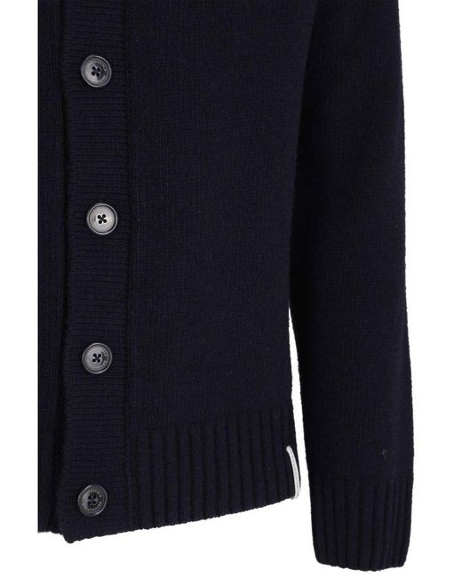 Brooksfield High-neck Buttoned Knitted Cardigan in Blue for Men | Lyst