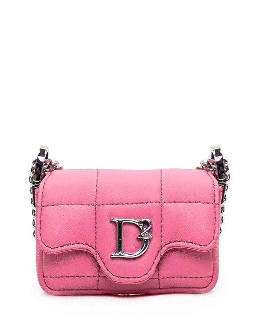 DSquared² Pink Leather Mini Bag