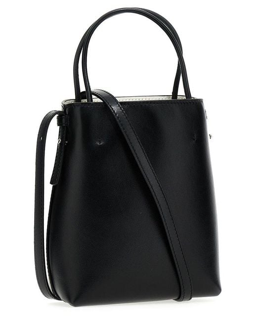 Chloé Black Micro Chloé Sense Tote Bag In Soft Leather
