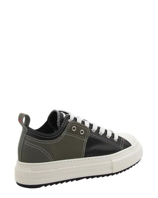 DSquared² Black Chunky Sole Lace-up Sneakers for men