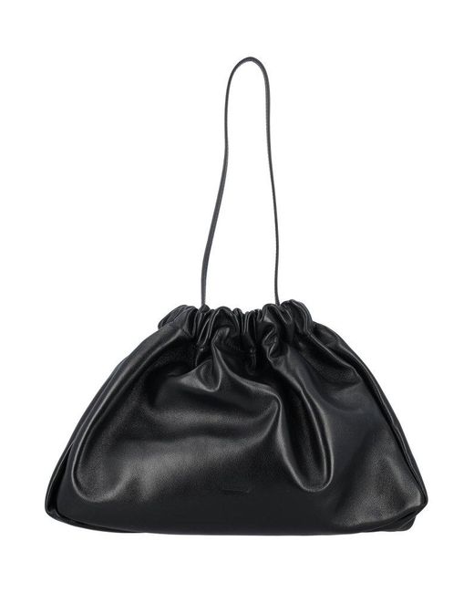 Jil Sander Black Leather Clutch Bag