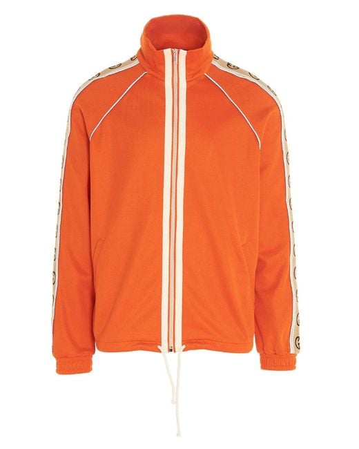 Gucci Orange Technical Jersey Oversize Jacket for men