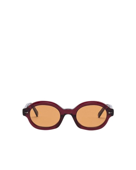Retrosuperfuture Brown Marzo Round Frame Sunglasses for men