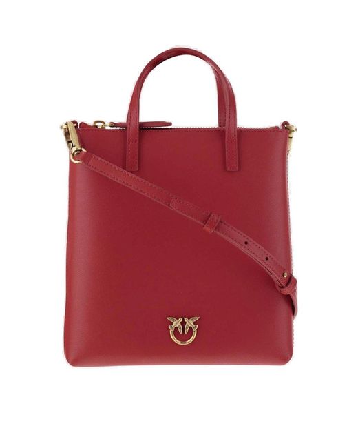 Pinko Red Zip-up Shoulder Bag
