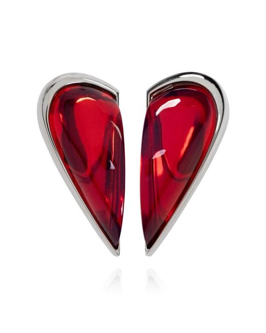 Alaïa Red 'Demi Coeur Bombe' Earrings