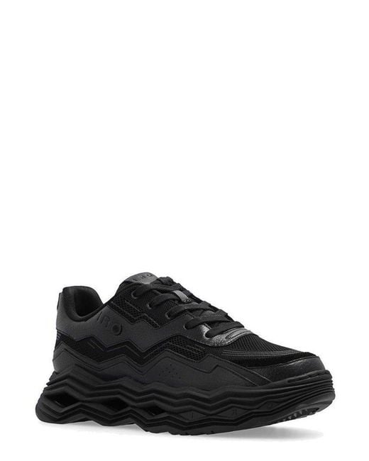 IRO Black Wave Lace-up Sneakers