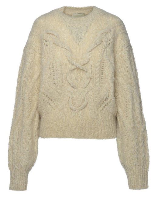 Isabel Marant Natural 'eline' Beige Mohair Blend Sweater