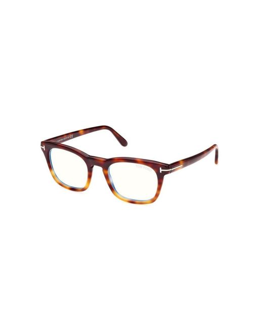 Tom Ford Black Square Frame Glasses for men