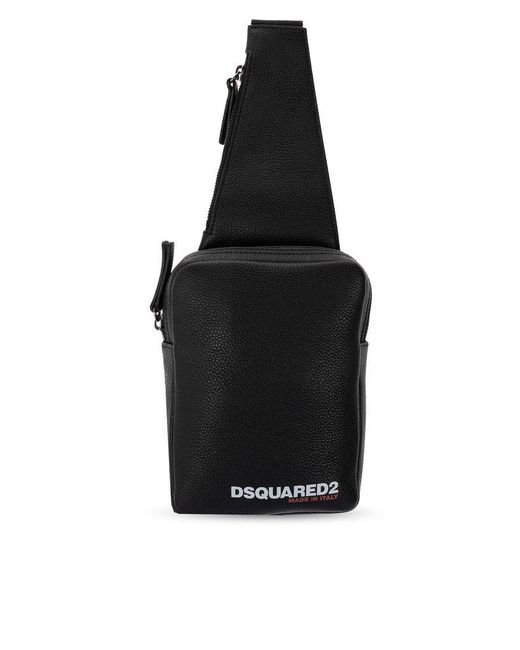 DSquared² Black Shoulder Bag With Logo for men