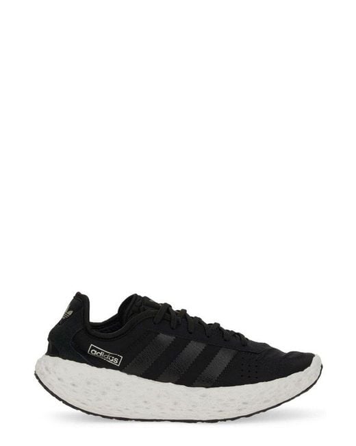 Adidas Black Zponge 3-Stripe Sneakers for men