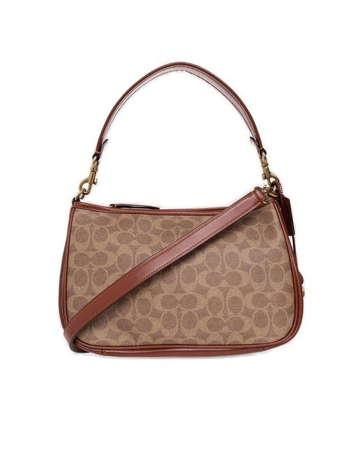 COACH Cary Monogram Pattern Crossbody Bag in Brown Lyst