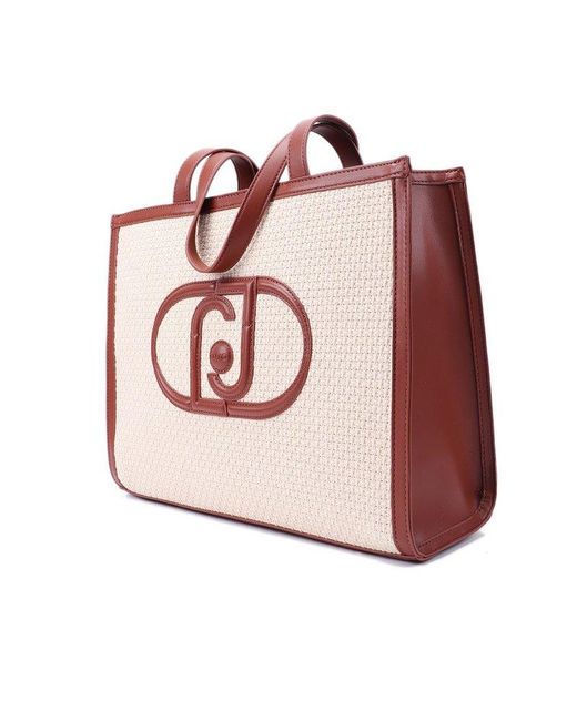 Liu Jo Logo-patch Top Handle Bag in Pink | Lyst