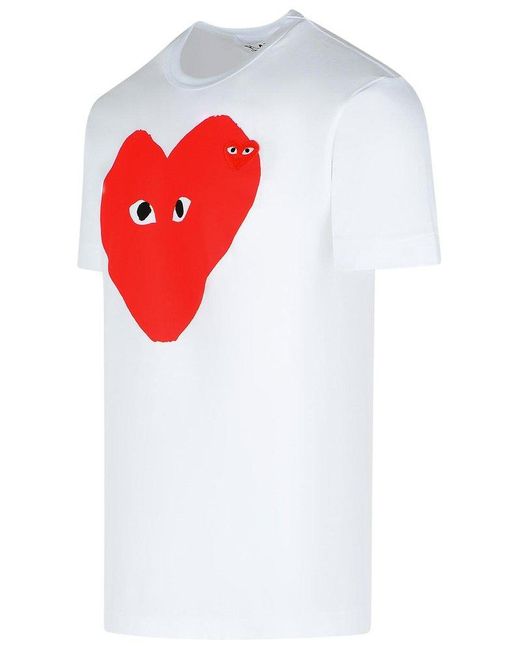 COMME DES GARÇONS PLAY Red Cotton T-Shirt for men