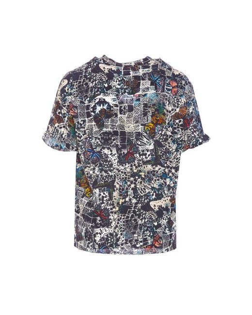 Zadig & Voltaire Blue Tafiz Soft Butterflies Shirt