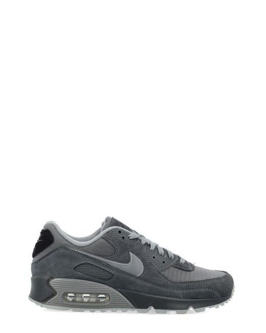 Nike Gray Air Max 90 Lace-Up Sneakers