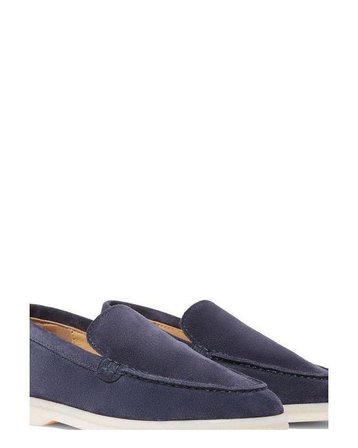 Scarosso Blue Ludovico Round-Toe Loafers for men
