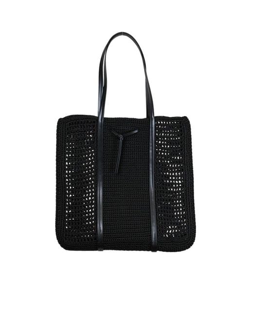 Gianni Chiarini Black Victoria Woven Shoulder Bag