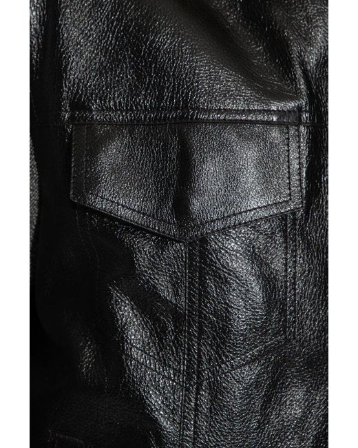 Versace Black Leather Jacket for men