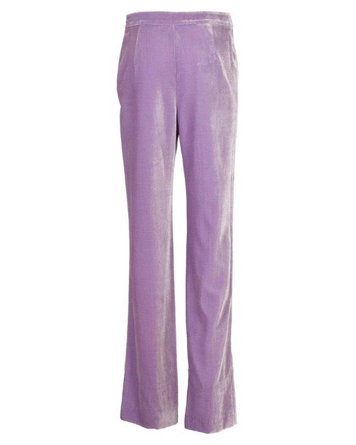 Boutique Moschino Purple High Waist Straight Leg Pants